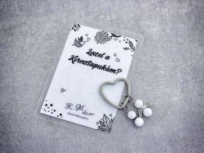 Leszel a Keresztapukám kulcstartó tejkvarccal