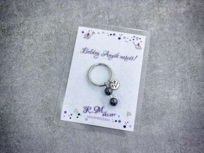 Boldog Anyák napját kulcstartó hematittal