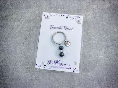 Szeretlek Tesó kulcstartó hematittal