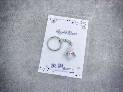 Legjobb barátomnak kulcstartó rózsakvarccal