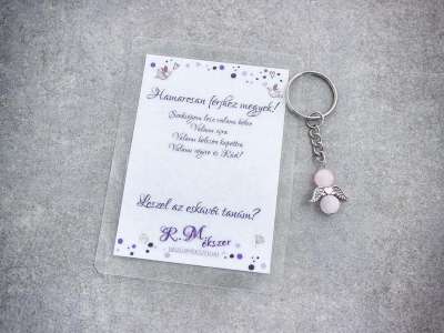 Hamarosan férjhez megyek kulcstartó rózsakvarccal