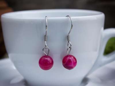 Szexi achát lógós fülbevaló