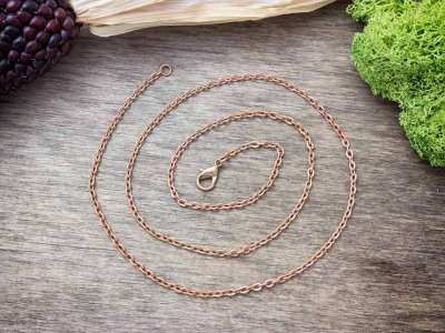 Réz bevonatú nyaklánc 55 cm