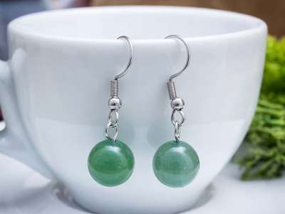 Aventurin lógós fülbevaló 8mm