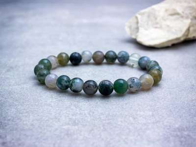 Indiai achát ásvány karkötő