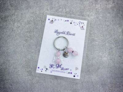 Legjobb barátomnak kulcstartó rózsakvarccal