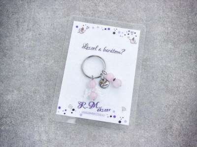 Leszel a barátom kulcstartó rózsakvarccal