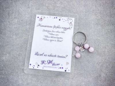 Hamarosan férjhez megyek kulcstartó rózsakvarccal