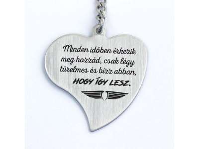 Így lesz acél szív medálos kulcstartó