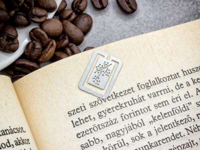 Gyümölcsfa virágzás oldaljelölő acél könyvjelző
