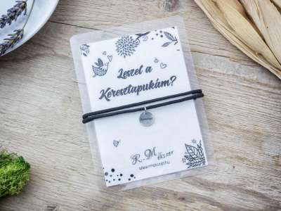 Leszel a Keresztapukám fekete paracord kívánság karkötő