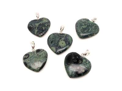 Szív medál jáspis kambaba 3-4cm (MDG)