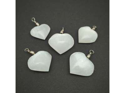 Szelenit szív medál 2-3cm