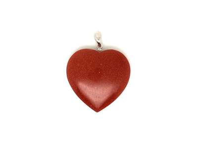 Szív medál Goldstone vörös 4cm