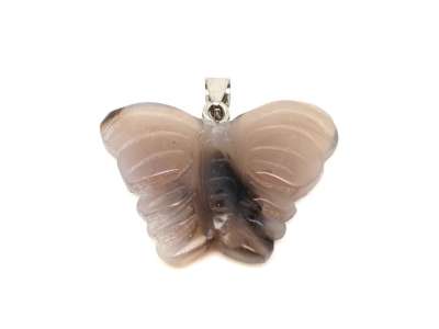 Pillangó medál achát 4x3cm
