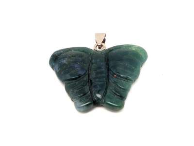 Pillangó medál achát indiai 4x3cm