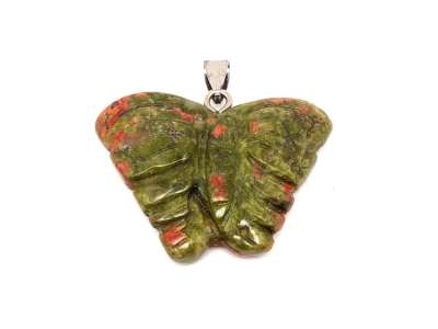 Pillangó medál unakit 4x3cm