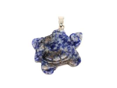 Teknős medál szodalit spot 3,5x3,5cm