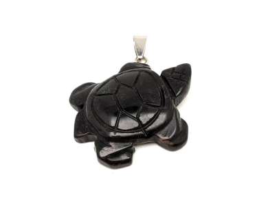 Teknős medál ónix 3,5x3,5cm