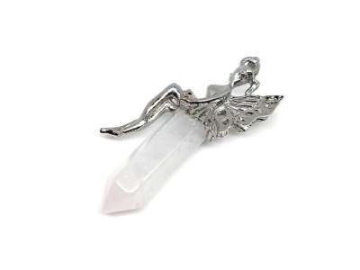 Csúcs medál fém angyal Hegyikristály 2,5x6cm
