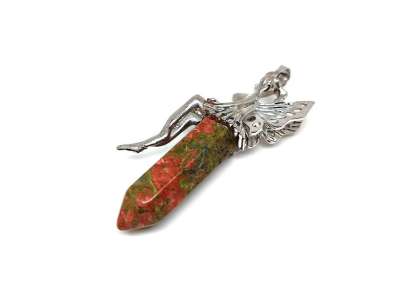 Csúcs medál fém angyal Unakit 2,5x6cm