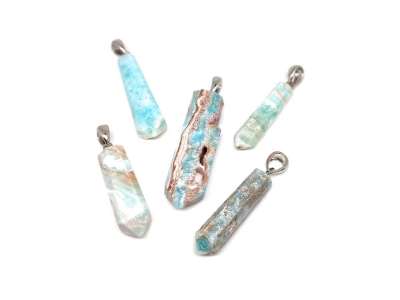 Csúcs medál Aragonit kék 2,5-5cm