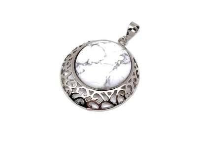 Kerek medál fém Howlit 3cm