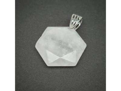 Hexagon medál Hegyikristály 3cm