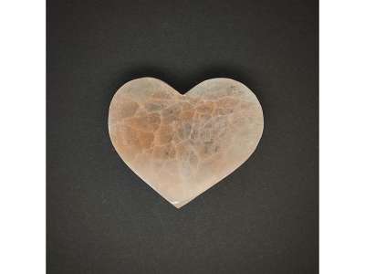 Szelenit szív lapos narancs 8cm