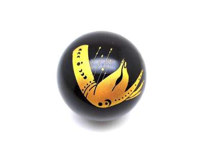 Golyó Obszidián arany mudra 5cm