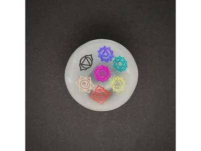 Szelenit golyó szines csakra 5-6cm