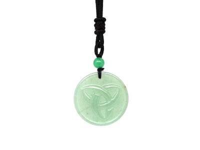 Kör trefoil aventurin medál zsinóron 3,5cm