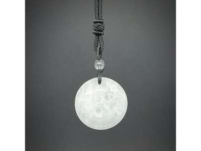 Kör om hegyikristály medál zsinóron 3,5cm