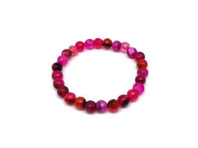 Achát faz szin mályva gyerek golyó karkötő 6mm