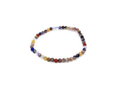 Mix fazettált golyó karkötő 4mm