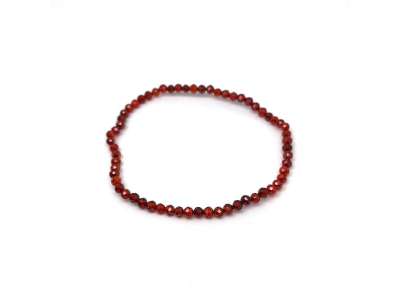 Cirkon fazettált sötétbarna golyó karkötő 3mm