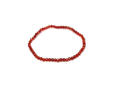 Cirkon fazettált barna golyó karkötő 3mm