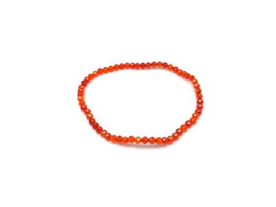 Cirkon fazettált narancs golyó karkötő 3mm