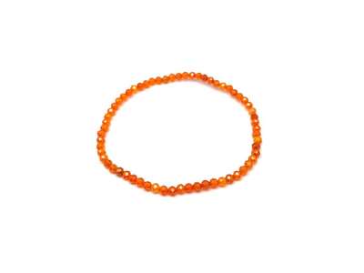 Cirkon fazettált vil narancs golyó karkötő 3mm
