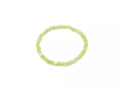 Achát fazettált szin vil zöld korong kari 4x3mm