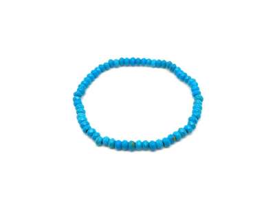 Achát fazettált szin vil kék korong kari 4x3mm