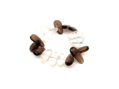 Hegyikristály füstkvarc ovál kari 19-21x9-10mm