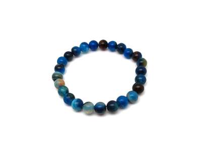 Achát szinezett sötétkék gyerek golyó kari 6mm