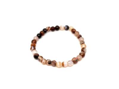 Achát golyó kari faz szinez barna fehér 6-6,5mm