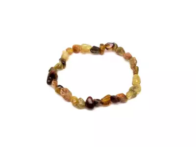 Gránát grosszulár pebble karkötő AB 6-10mm