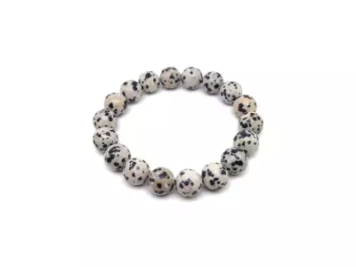 Jáspis dalmata golyó karkötő 10-11mm