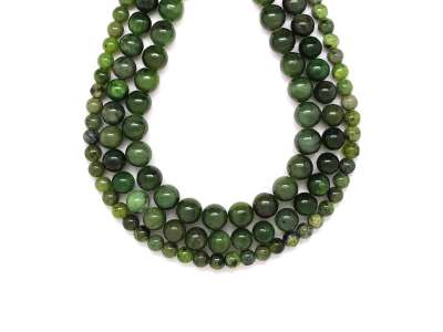 Jáde nefrit golyó A 8mm– ékszerkészítő alapanyag (füzér)