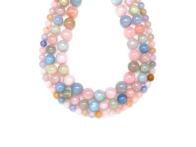 Berill multi golyó 8mm– ékszerkészítő alapanyag (füzér)