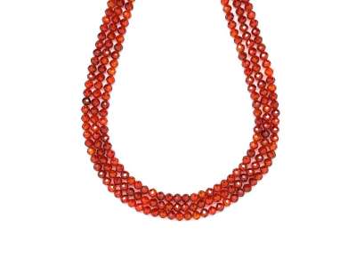 Cirkon fazettált barna golyó 3mm– ékszerkészítő alapanyag (füzér)