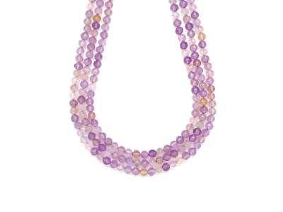 Ametrin fazettált golyó 4,5mm– ékszerkészítő alapanyag (füzér)